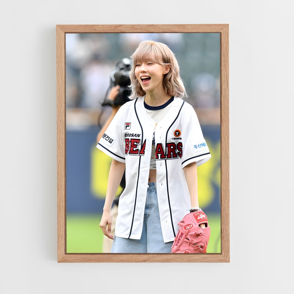 Poster Sourire de Championne – affiche Baseball (vue 4)